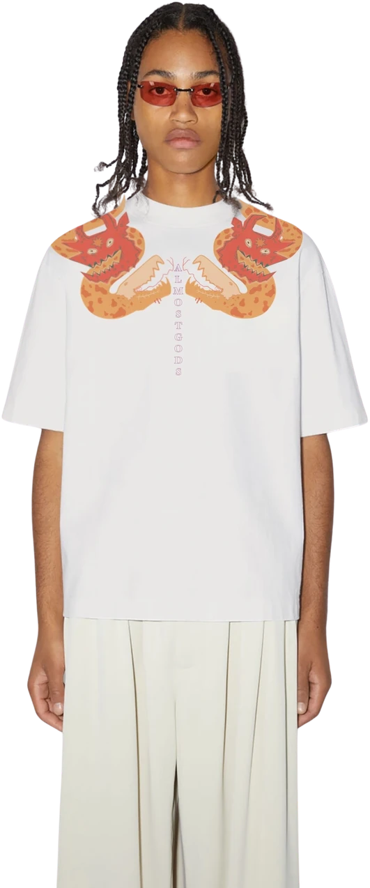 White tee look