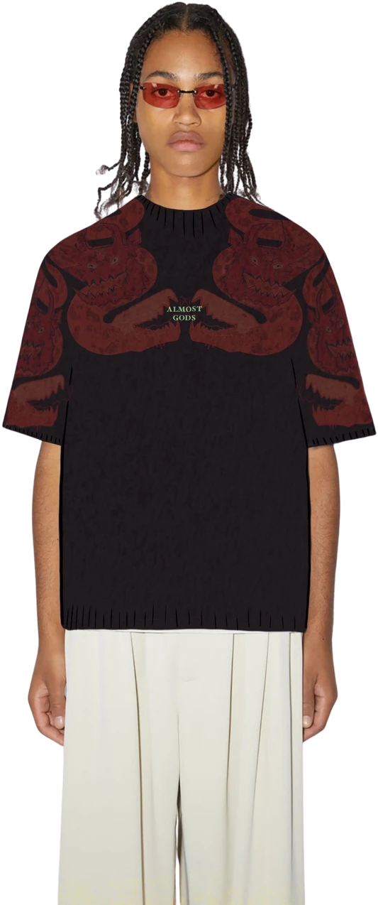 Oxblood tee look