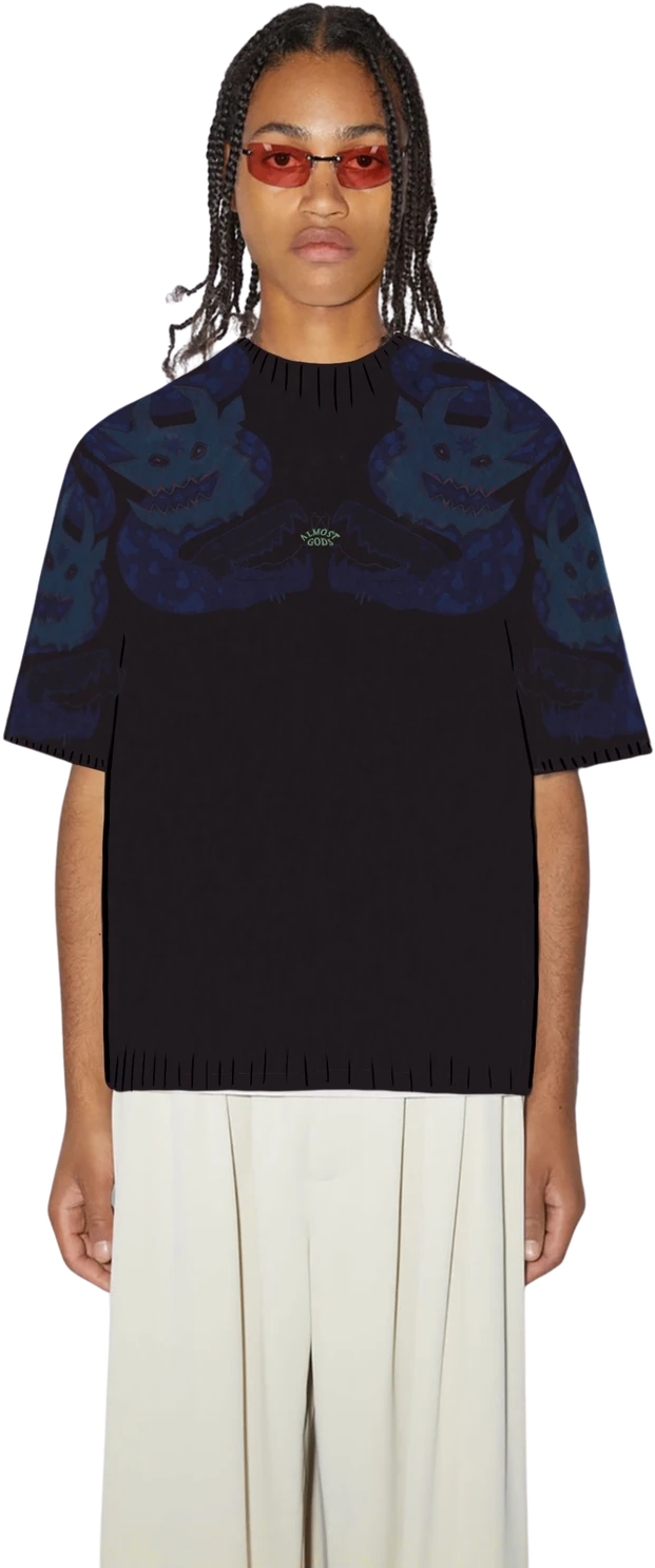 Indigo tee look