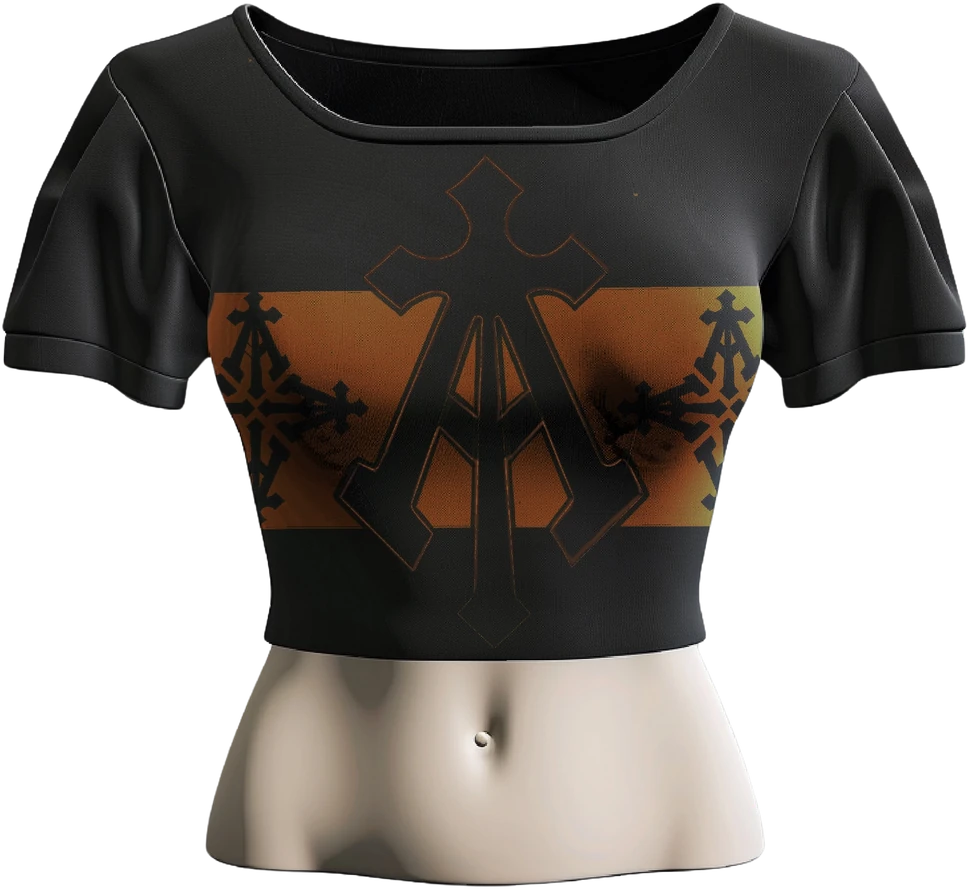 Crop top with Alpha Cross print