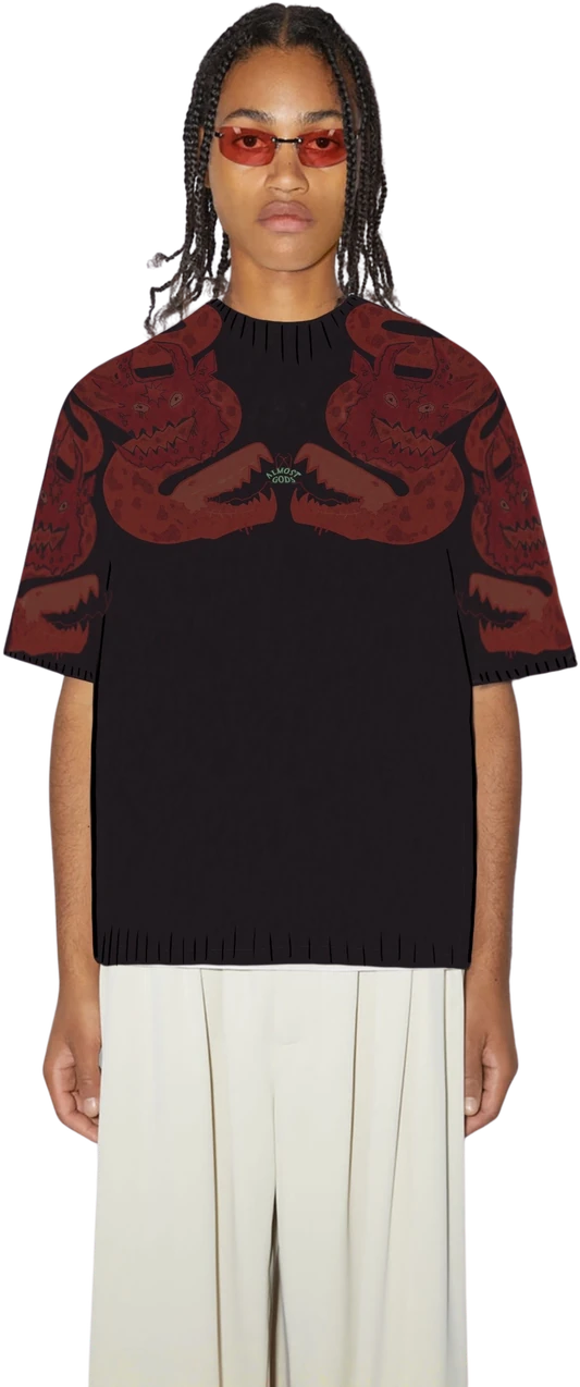 Oxblood tee look, second take