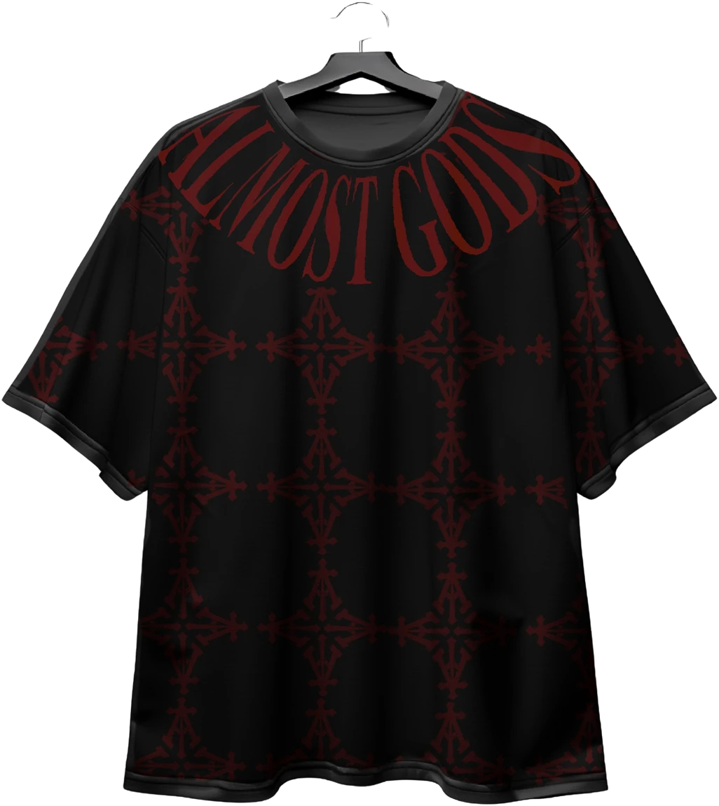 Oxblood tee product plate, second take
