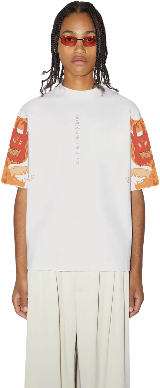 White tee look, third take