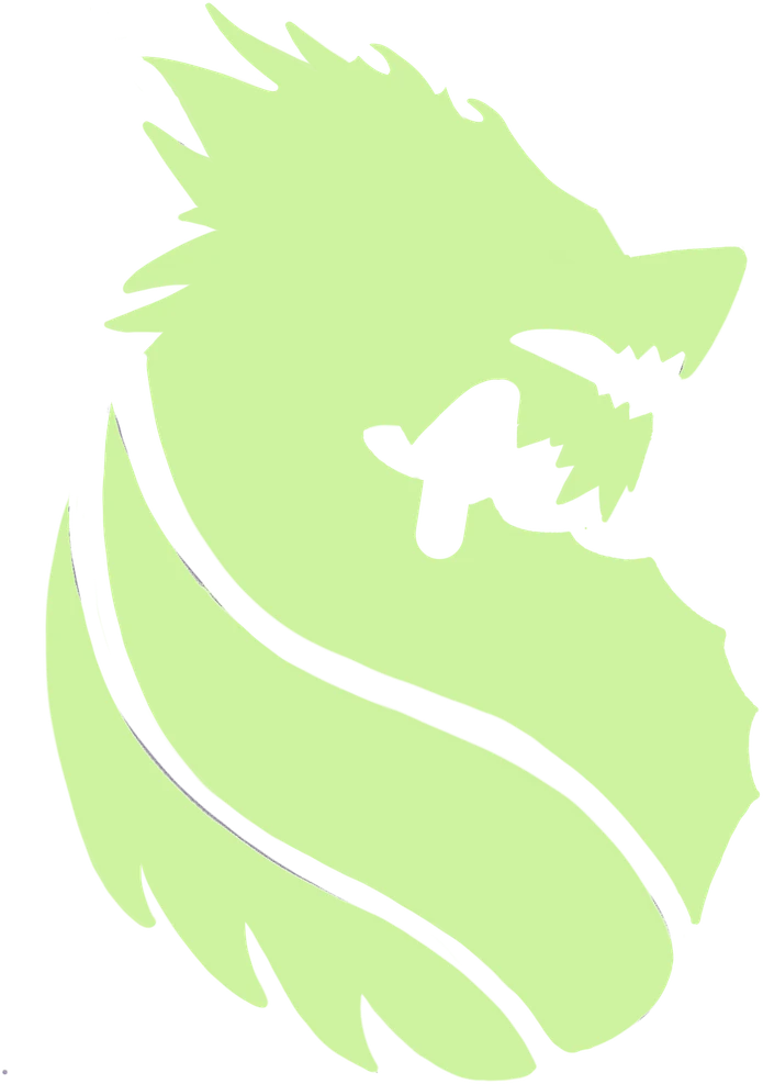 Dragon head mark in acid green