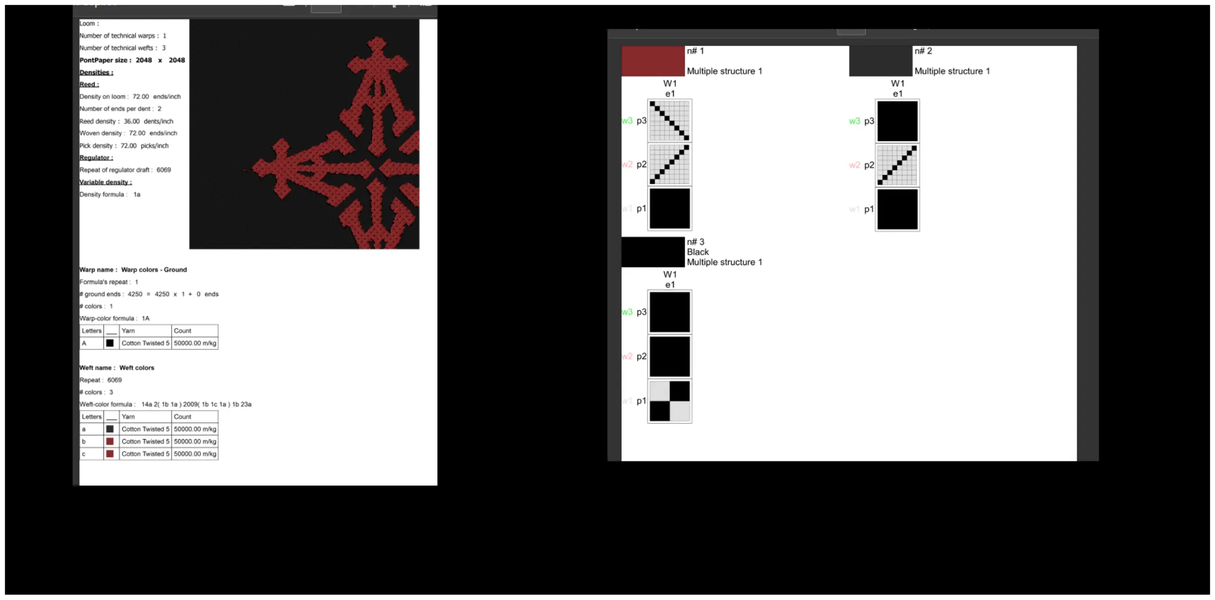 Jacquard cloth simulation, seventh plate