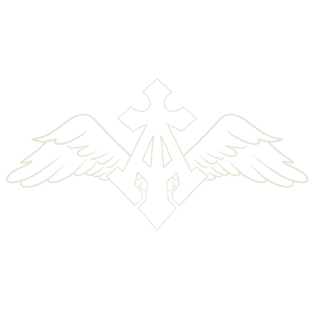 The winged cross — wings added to the charge