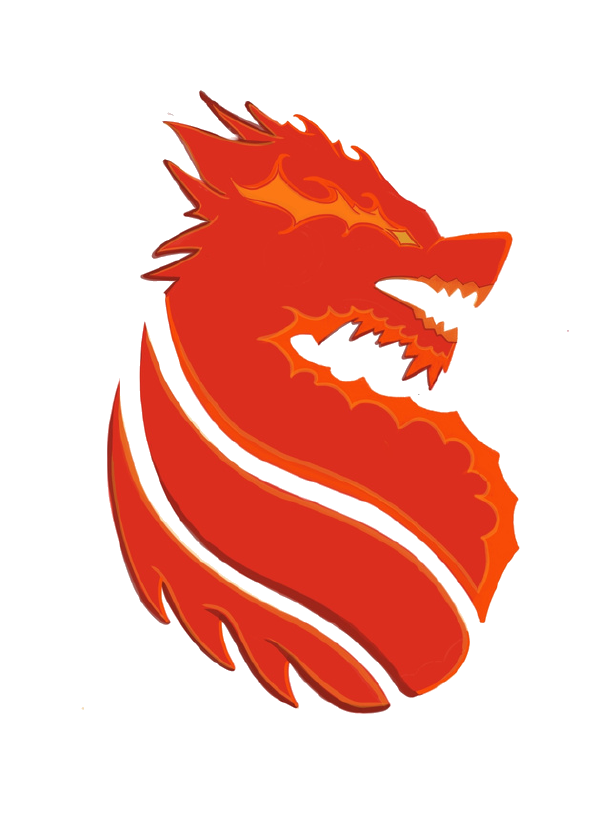 Dragon head mark cut out on transparency