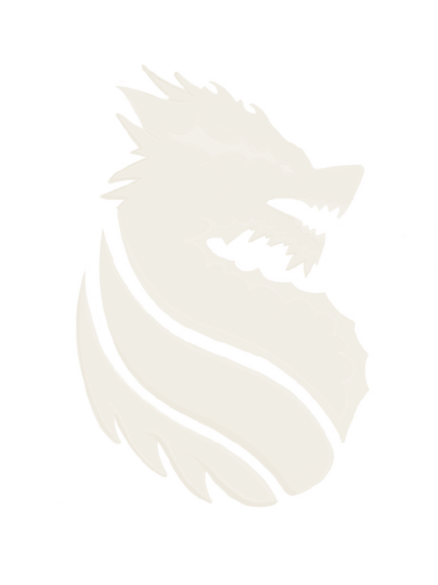 Dragon head mark in bone linework