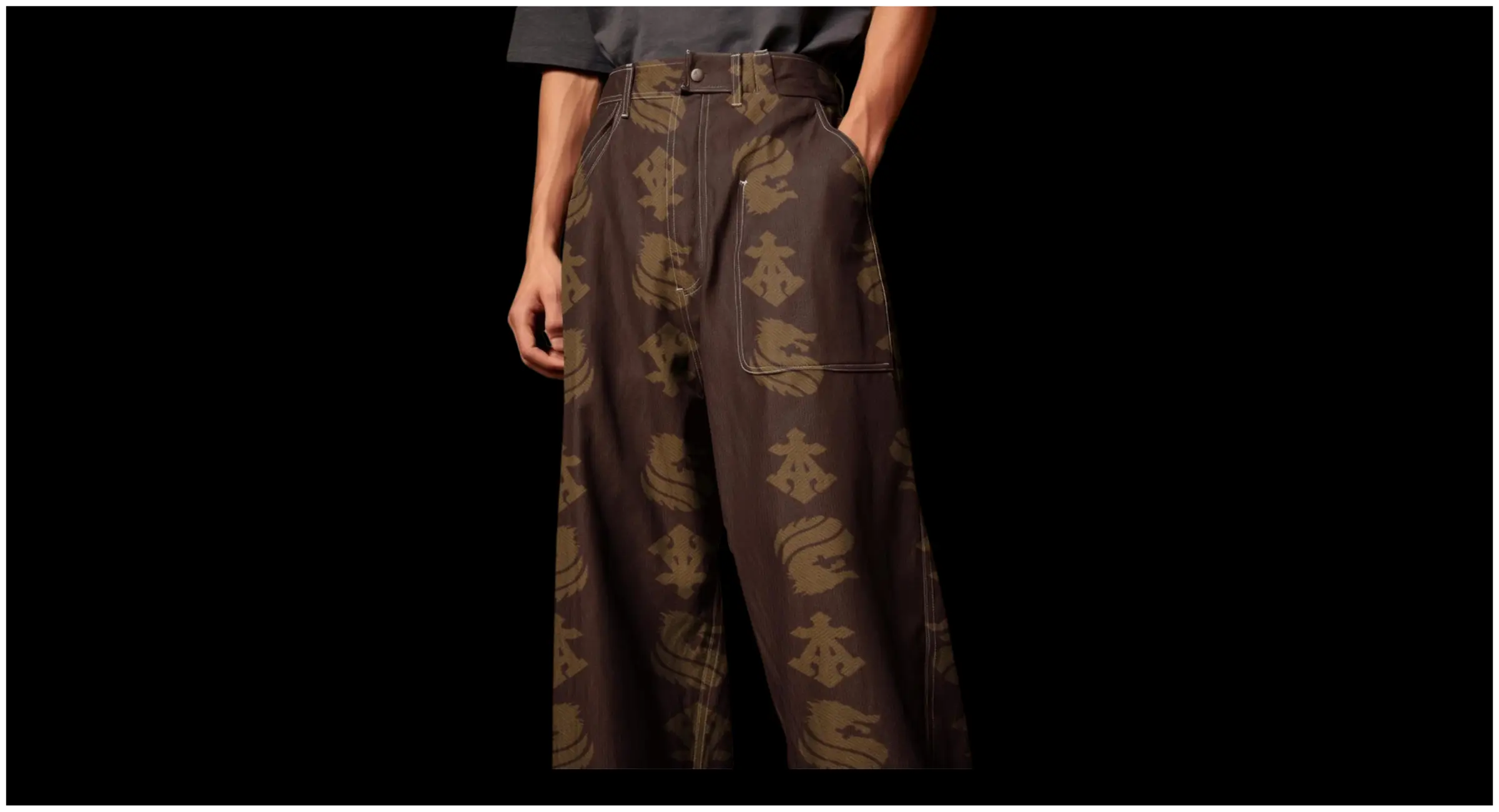 Trousers in woven ground