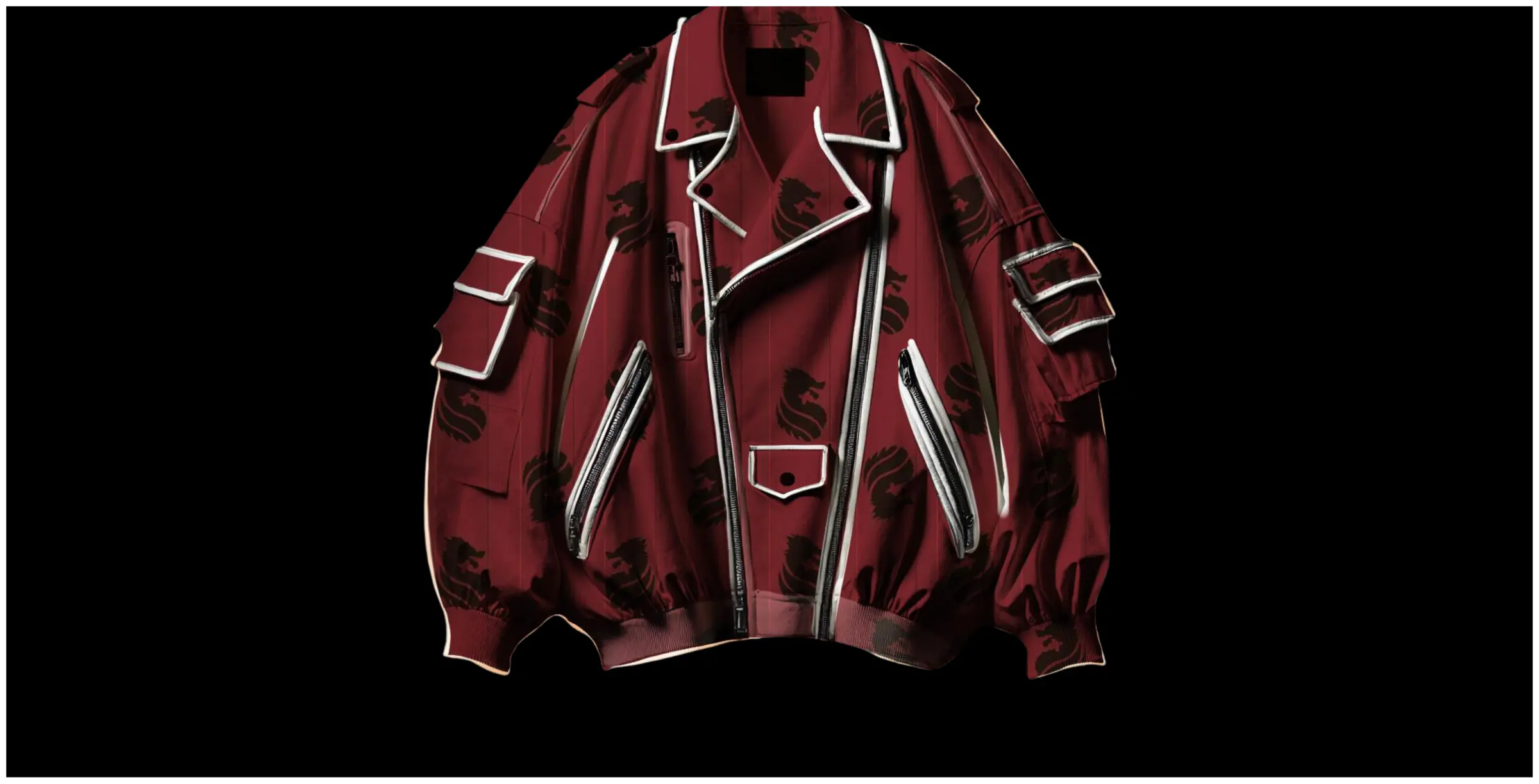 Moto jacket in two-colour woven cloth